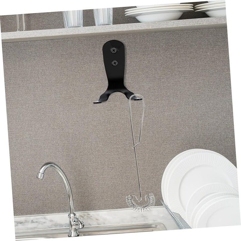 Retro U Shaped Wall Coat Hooks Matte Dark Steel Heavy Duty Rust Resistant Vintage - Image 5